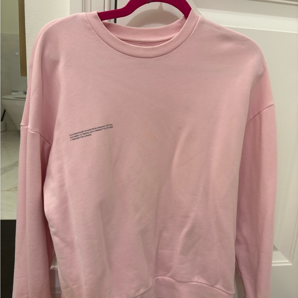 Pangaia Light Pink Crewneck Top